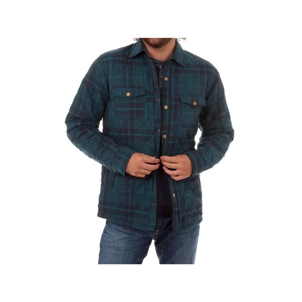 NEW PX leon quilted flannel jacket in blue